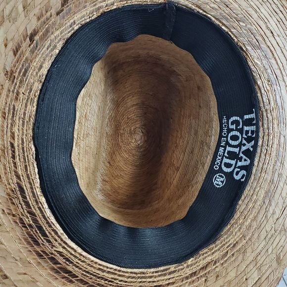 WESTERN COWBOY HAT, TEXAS GOLD LUXURY STYLE, PALMA NATURAL PALM VAQUERO - Picture 9 of 11